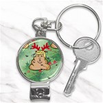 poop reindeer donald trump Nail Clippers Key Chain