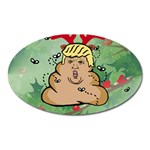 poop reindeer donald trump Magnet (Oval)