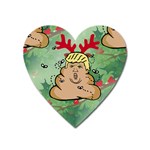 poop reindeer donald trump Magnet (Heart)