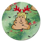 poop reindeer donald trump Magnet 5  (Round)