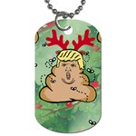 poop reindeer donald trump Dog Tag (Two Sides)