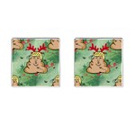 poop reindeer donald trump Cufflinks (Square)