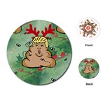 poop reindeer donald trump Playing Cards (Round)