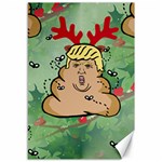 poop reindeer donald trump Canvas 12  x 18 