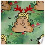 poop reindeer donald trump Canvas 16  x 16 