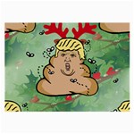 poop reindeer donald trump Large Glasses Cloth