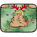 poop reindeer donald trump Double Sided Fleece Blanket (Mini)