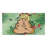 poop reindeer donald trump Satin Shawl