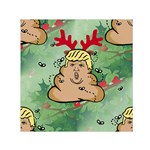 poop reindeer donald trump Small Satin Scarf (Square)