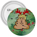 poop reindeer donald trump 3  Button