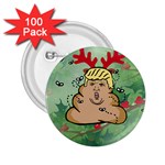 poop reindeer donald trump 2.25  Button (100 pack)