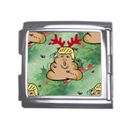 poop reindeer donald trump Mega Link Italian Charm (18mm)