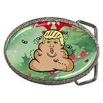 poop reindeer donald trump Belt Buckle