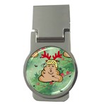 poop reindeer donald trump Money Clip (Round)