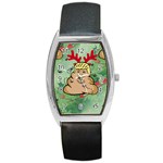 poop reindeer donald trump Barrel Style Metal Watch