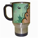 poop reindeer donald trump Travel Mug (White)