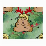 poop reindeer donald trump Small Glasses Cloth