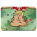 poop reindeer donald trump Large Doormat