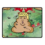 poop reindeer donald trump Fleece Blanket (Small)