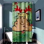 poop reindeer donald trump Shower Curtain 36  x 72  (Stall)