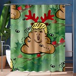 poop reindeer donald trump Shower Curtain 60  x 72  (Medium)