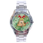 poop reindeer donald trump Stainless Steel Analogue Watch