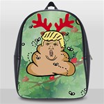 poop reindeer donald trump School Bag (XL)