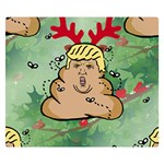 poop reindeer donald trump Double Sided Flano Blanket (Small)