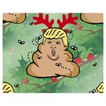 poop reindeer donald trump Double Sided Flano Blanket (Medium)