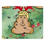 poop reindeer donald trump Double Sided Flano Blanket (Large)