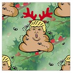 poop reindeer donald trump Large Satin Scarf (Square)