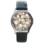 Christmas Silver Ornaments Round Metal Watch