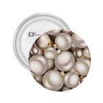 Christmas Silver Ornaments 2.25  Button