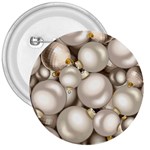 Christmas Silver Ornaments 3  Button