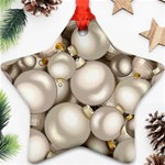 Christmas Silver Ornaments Ornament (Star)