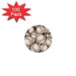 Christmas Silver Ornaments 1  Mini Button (100 pack) 