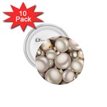 Christmas Silver Ornaments 1.75  Button (10 pack) 