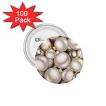 Christmas Silver Ornaments 1.75  Button (100 pack) 