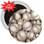 Christmas Silver Ornaments 3  Magnet (10 pack)