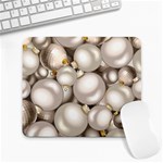 Christmas Silver Ornaments Large Mousepad