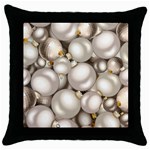 Christmas Silver Ornaments Throw Pillow Case (Black)