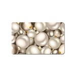 Christmas Silver Ornaments Magnet (Name Card)