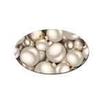 Christmas Silver Ornaments Sticker Oval (10 pack)