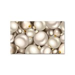 Christmas Silver Ornaments Sticker Rectangular (100 pack)