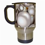 Christmas Silver Ornaments Travel Mug (White)