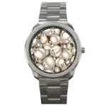 Christmas Silver Ornaments Sport Metal Watch