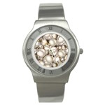 Christmas Silver Ornaments Stainless Steel Watch