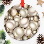 Christmas Silver Ornaments Round Ornament (Two Sides)