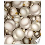 Christmas Silver Ornaments Canvas 8  x 10 