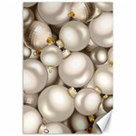 Christmas Silver Ornaments Canvas 12  x 18 